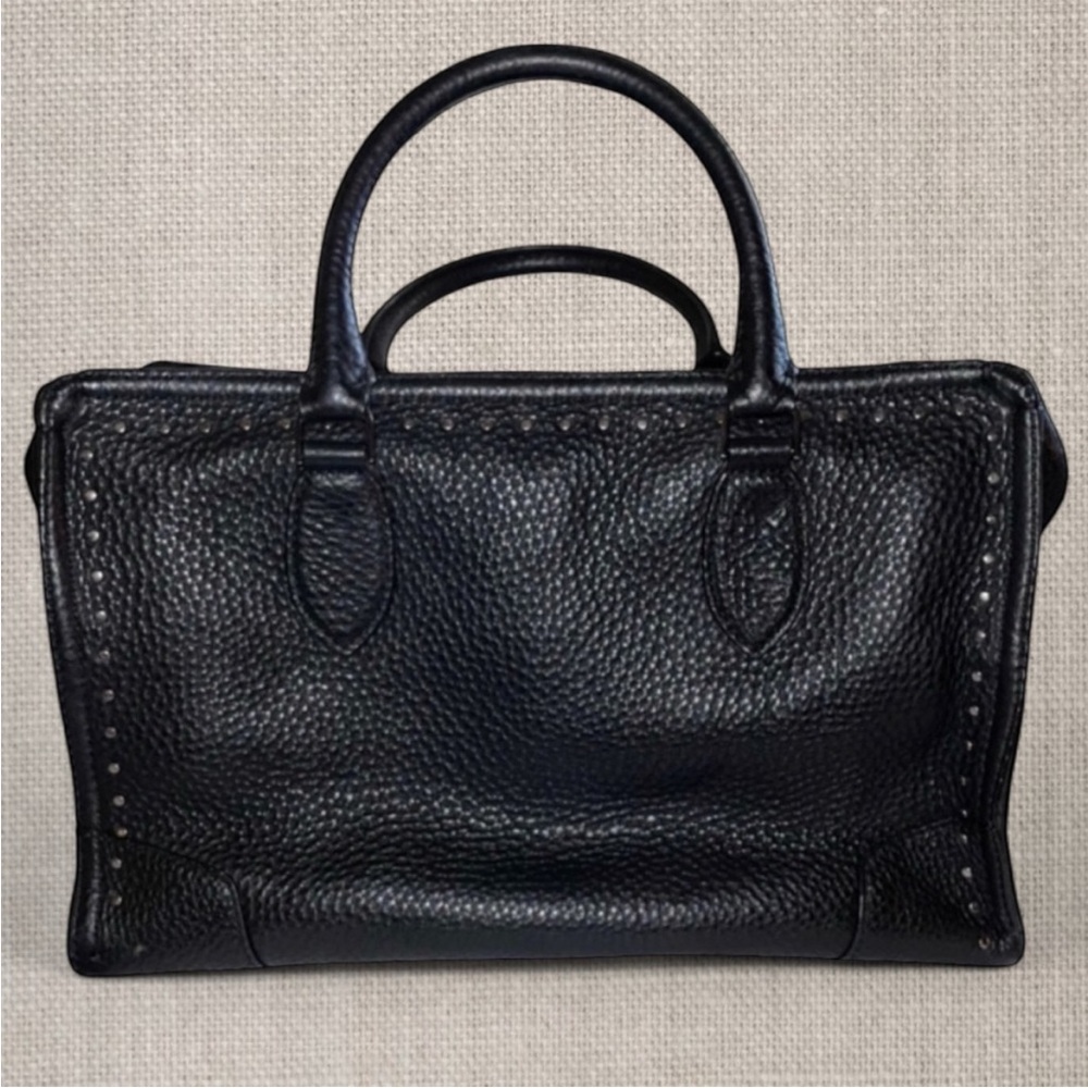 Rebecca Minkoff Moonwalking Leather Satchel Bag Black VGUC